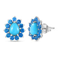 AA Sleeping Beauty Türkis und Neon Apatit Ohrringe - 3,84 ct.