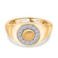LUXURIANT DIAMOND - Lab Grown Diamant SI-GH Ring 925 Silber Gelbgold Vermeil (Größe 17.00) ca. 0.33 ct
