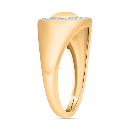 LUXURIANT DIAMOND - Lab Grown Diamant SI-GH Ring 925 Silber Gelbgold Vermeil (Größe 17.00) ca. 0.33 ct