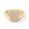 LUXURIANT SI-GH Labor Diamant Ring, 925 Silber Gelbgold Vermeil - 0,33 ct.