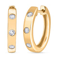 LUXURIANT SI Labor Diamant Creolen, 925 Silber Gelbgold Vermeil - 0,33 ct.