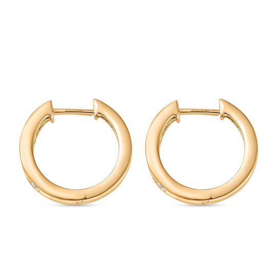 LUXURIANT DIAMOND - Lab Grown Diamant SI-GH Ohrringe 925 Silber 750 Gelbgold Vermeil ca. 0,33 ct.