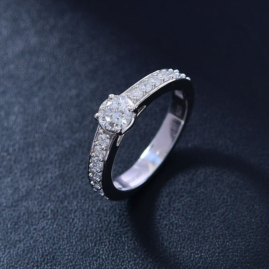 LUXURIANT DIAMOND - Lab Grown Diamant VS-EF SGL zertifiziert Ring 925 Silber rhodiniert (Größe 19.00) ca. 1.00 ct