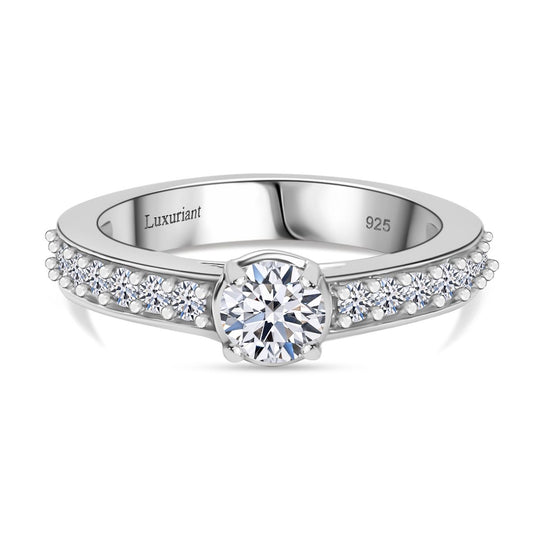 LUXURIANT DIAMOND - Lab Grown Diamant VS-EF SGL zertifiziert Ring 925 Silber rhodiniert (Größe 19.00) ca. 1.00 ct