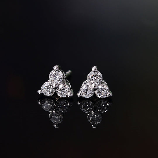 LUXURIANT DIAMOND - Lab Grown Diamant SI-GH Ohrringe 925 Silber 750 Gelbgold Vermeil ca. 0,50 ct.