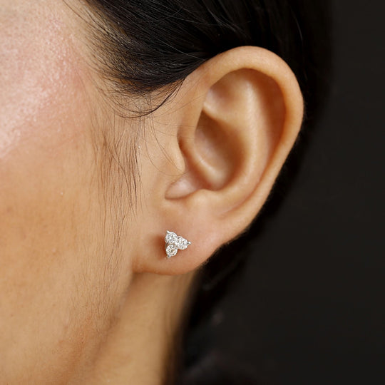 LUXURIANT DIAMOND - Lab Grown Diamant SI-GH Ohrringe 925 Silber 750 Gelbgold Vermeil ca. 0,50 ct.