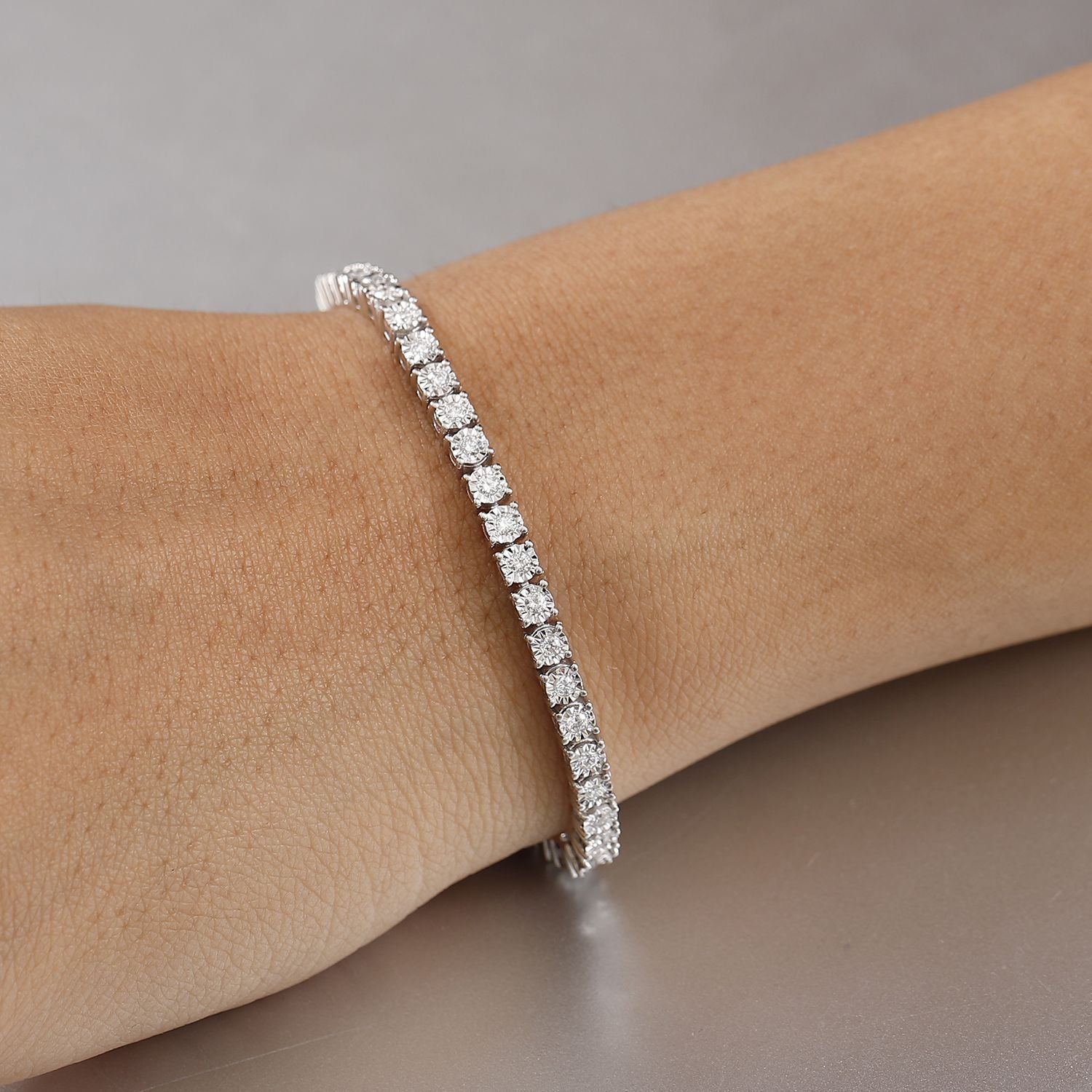 LUXURIANT DIAMOND -Lab Grown Diamant SI-GH Armband ca. 19 cm 925 Silber rhodiniert ca. 1,50 ct.