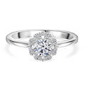 LUXURIANT DIAMOND - Lab Grown Diamant VS-EF SGL zertifiziert Ring 925 Silber platiniert (Größe 17.00) ca. 0.75 ct