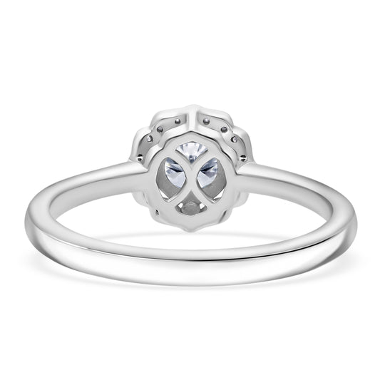 LUXURIANT DIAMOND - Lab Grown Diamant VS-EF SGL zertifiziert Ring 925 Silber platiniert (Größe 17.00) ca. 0.75 ct