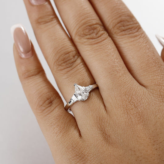 LUXURIANT DIAMOND - Lab Grown Diamant VS-EF IGI zertifiziert Ring 925 Silber rhodiniert  (Größe 21.00) ca. 1.25 ct