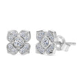 LUXURIANT SI-GH Labor Diamant Ohrringe, 925 Silber platiniert - 0,50 ct.
