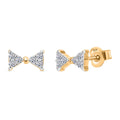 LUXURIANT SI Labor Diamant Ohrringe, 925 Silber Gelbgold Vermeil - 0,26 ct.