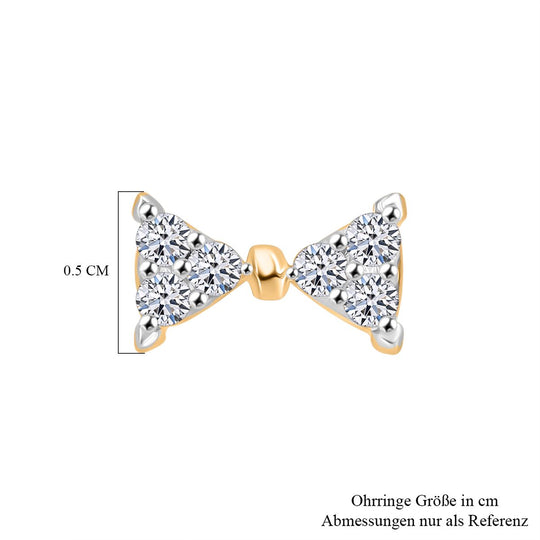 LUXURIANT DIAMOND - Lab Grown Diamant SI-GH Ohrringe 925 Silber platiniert ca. 0.25 ct