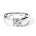 LUXURIANT DIAMOND - Lab Grown Diamant SI-GH Ring 925 Silber Platiniert (Größe 18.00) (10-15 Werktage Lieferzeit) ca. 0.25 ct