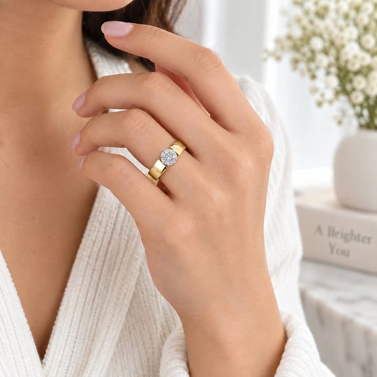 LUXURIANT 0,25 ct. SI-GH Labor Diamant Ring, 925 Silber Roségold Vermeil