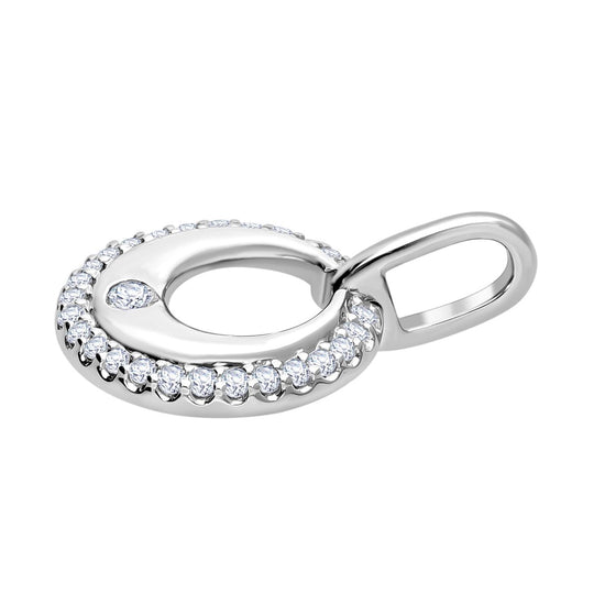 LUXURIANT DIAMOND - Lab Grown Diamant SI-GH Anhänger 925 Silber Gelbgold Vermeil ca. 0,25 ct.
