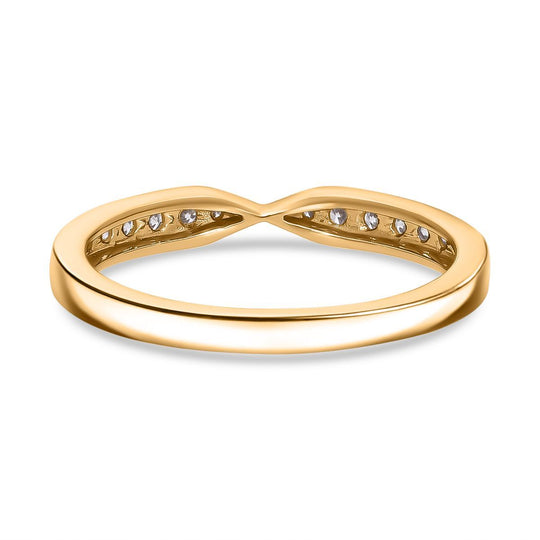 LUXURIANT DIAMOND -Lab Grown Diamant VS-EF Ring 925 Silber Gelbgold Vermeil ca. 0.25 ct