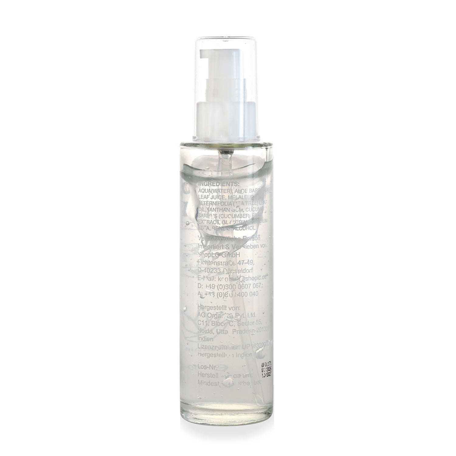 Aloe Vera Gel, Naturreine Feuchtigkeitspflege für die Haut, 100 ml