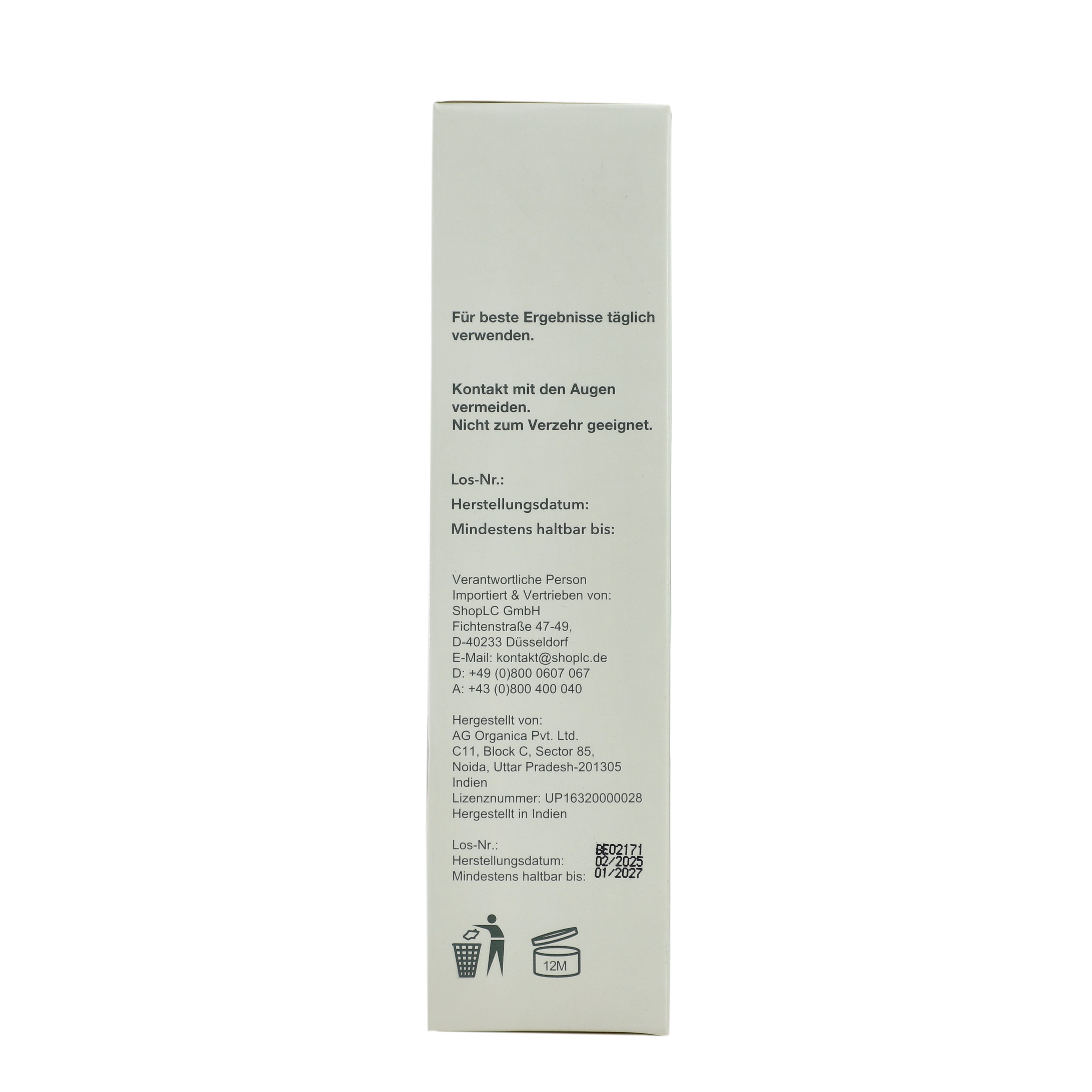 Aloe Vera Gel, Naturreine Feuchtigkeitspflege für die Haut, 100 ml