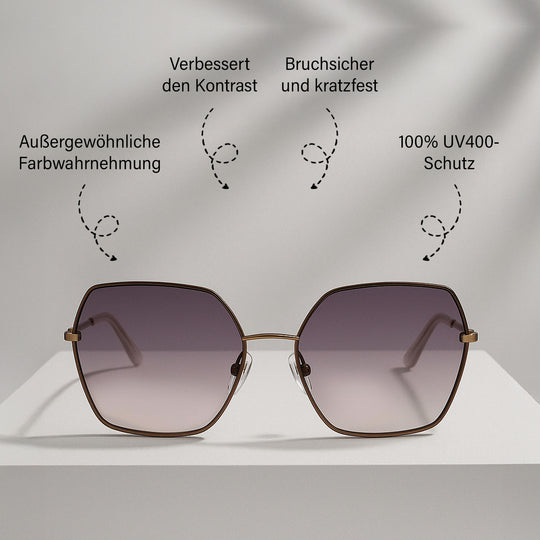 SOLE & LUCE - Transparente Poliriesende Sonnenbrille