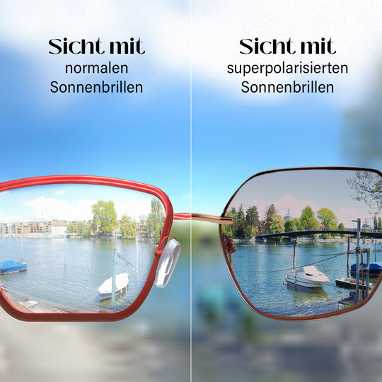 SOLE & LUCE - Transparente Poliriesende Sonnenbrille