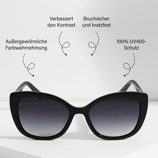 Swiss Eyewear SOLE&LUCE - Hepburn, Super-Polarized Sonnenbrillen UV400, Amber