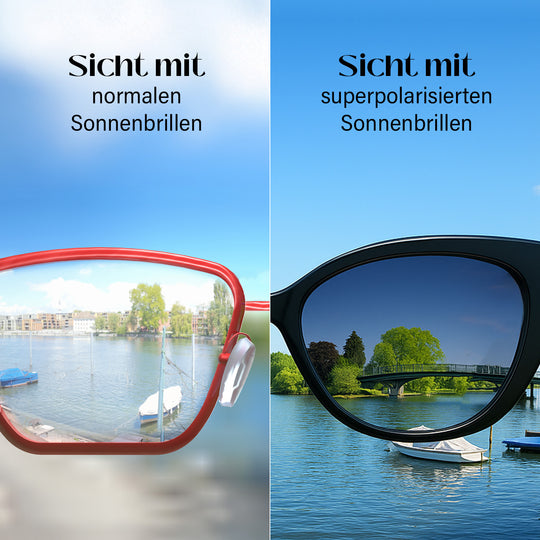Swiss Eyewear SOLE&LUCE - Hepburn, Super-Polarized Sonnenbrillen UV400, Amber