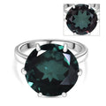 Farbwechsel-Alexandrit-Quarz-Triplette Ring, 925 Silber rhodiniert (Größe 17.00) ca. 9.74 ct