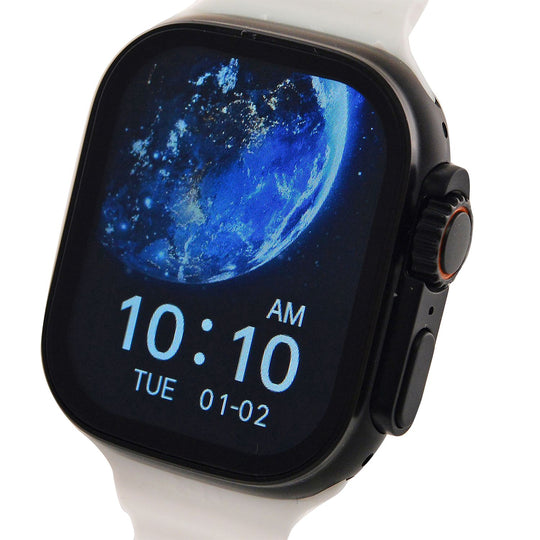 I20 Ultra 2 Max Suit - 10-in-1 Smartwatch-Komplettset mit Smartwatch, Gold-Drehkrone, Kopfhörern, Displayschutz, Ladekabel und 7 Wechselarmbändern, goldfarben