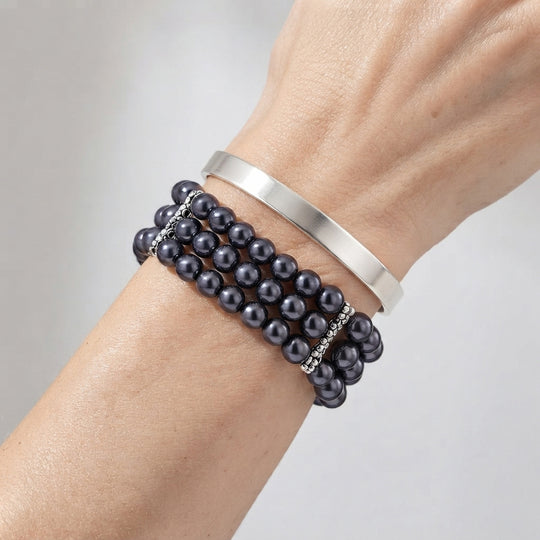 Terahertz Armband, flexibel, Reiner Edelstahl ca. 90,00 ct.