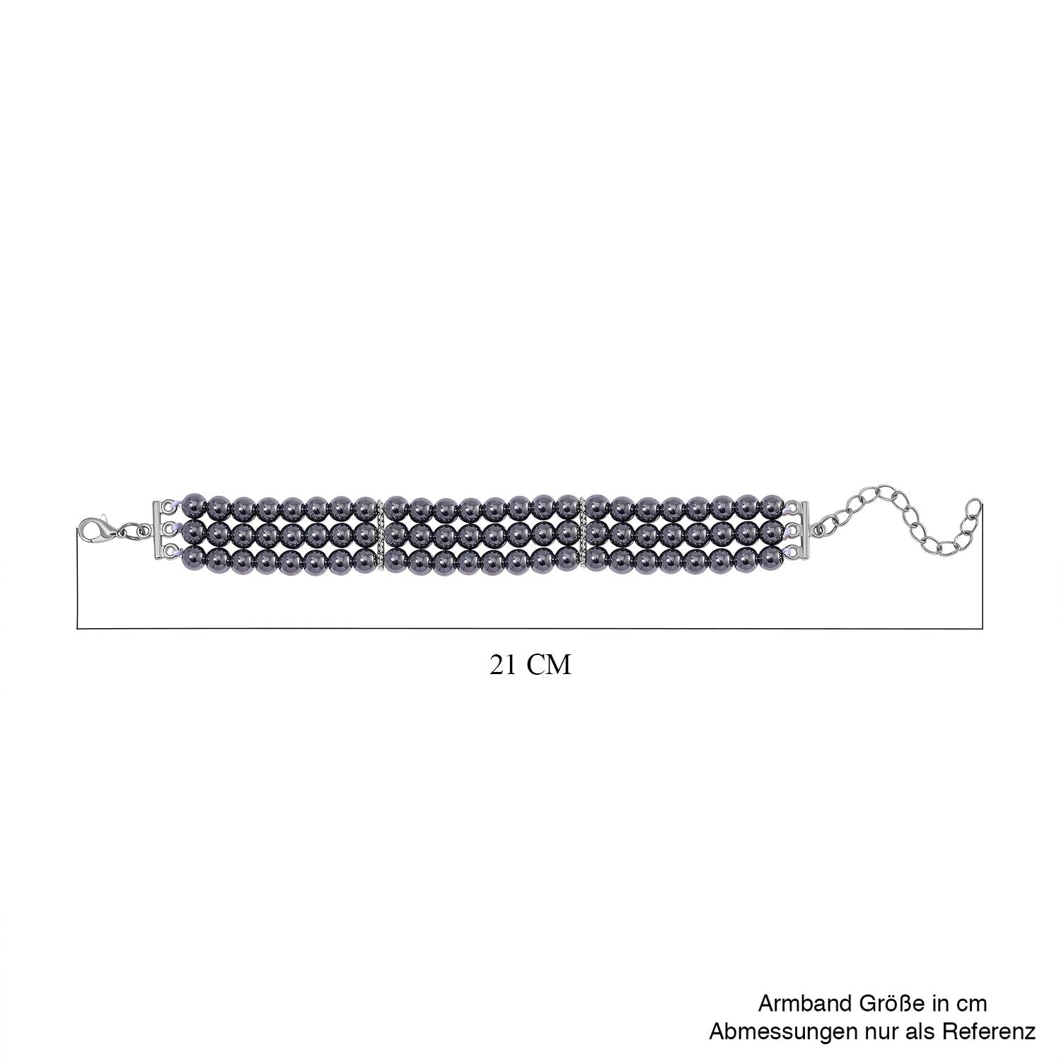 Terahertz Armband, flexibel, Reiner Edelstahl ca. 90,00 ct.