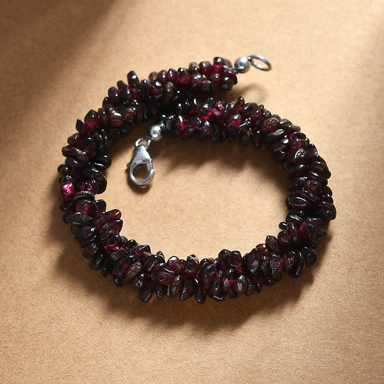 Rosenquarz Armband ca. 19 cm 925 Silber rhodiniert ca. 120.00 ct