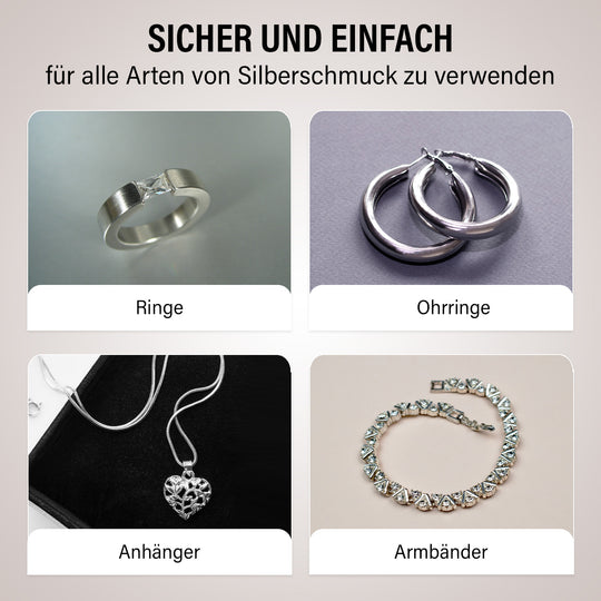 20 Stück Anti-Anlauf-Silberpoliertücher, beidseitig verwendbar, Größe: 6,8x10,8 cm, Weiß