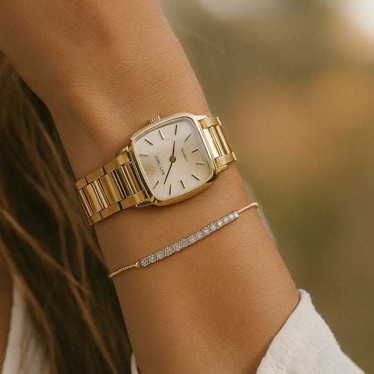 LUXURIANT DIAMOND - Lab Grown Diamant SI-GH Armband ca. 26.75 cm 925 Silber 750 Gelbgold vermeil ca. 1,00 ct.
