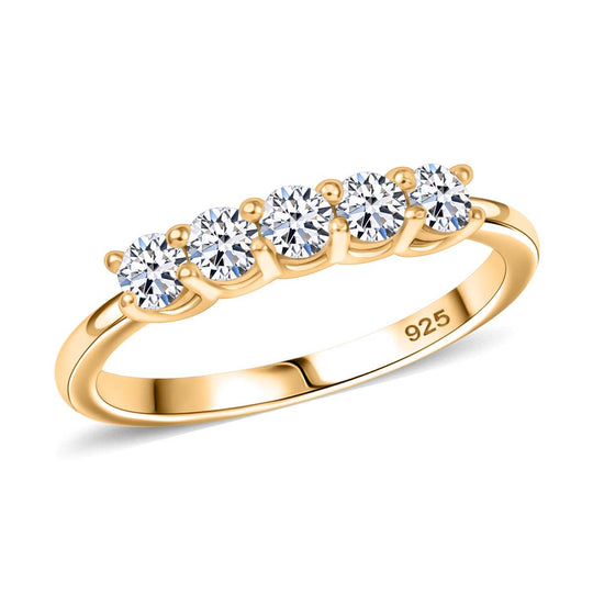 LUXURIANT DIAMOND - Lab Grown Diamant SI-GH SGL zertifiziert Ring 925 Silber rhodiniert (Größe 17.00) ca. 0.52 ct