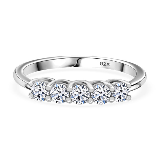 LUXURIANT DIAMOND - Lab Grown Diamant SI-GH SGL zertifiziert Ring 925 Silber rhodiniert (Größe 17.00) ca. 0.52 ct