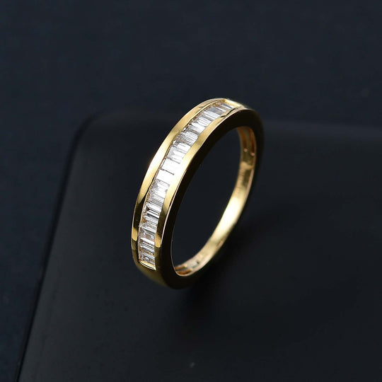 LUXURIANT DIAMOND - Lab Grown Diamant VS-EF Ring 925 Silber 750 Gelbgold Vermeil (Größe 19.00) ca. 0.50 ct