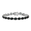 Alexandrit Quarz Triplette Armband ca. 19 cm 925 Silber rhodiniert ca. 33,84 ct.
