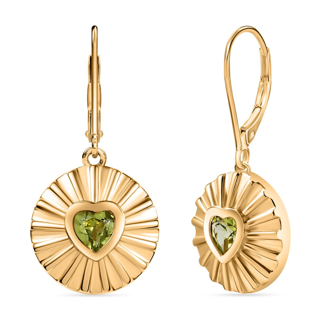 Peridot Ohrringe Messing ca. 0,78 ct.