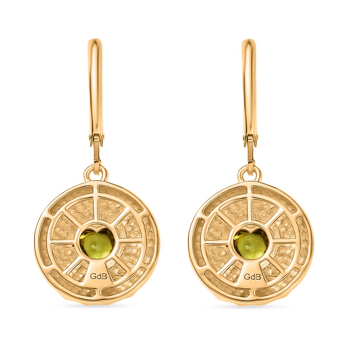 Peridot Ohrringe Messing ca. 0,78 ct.