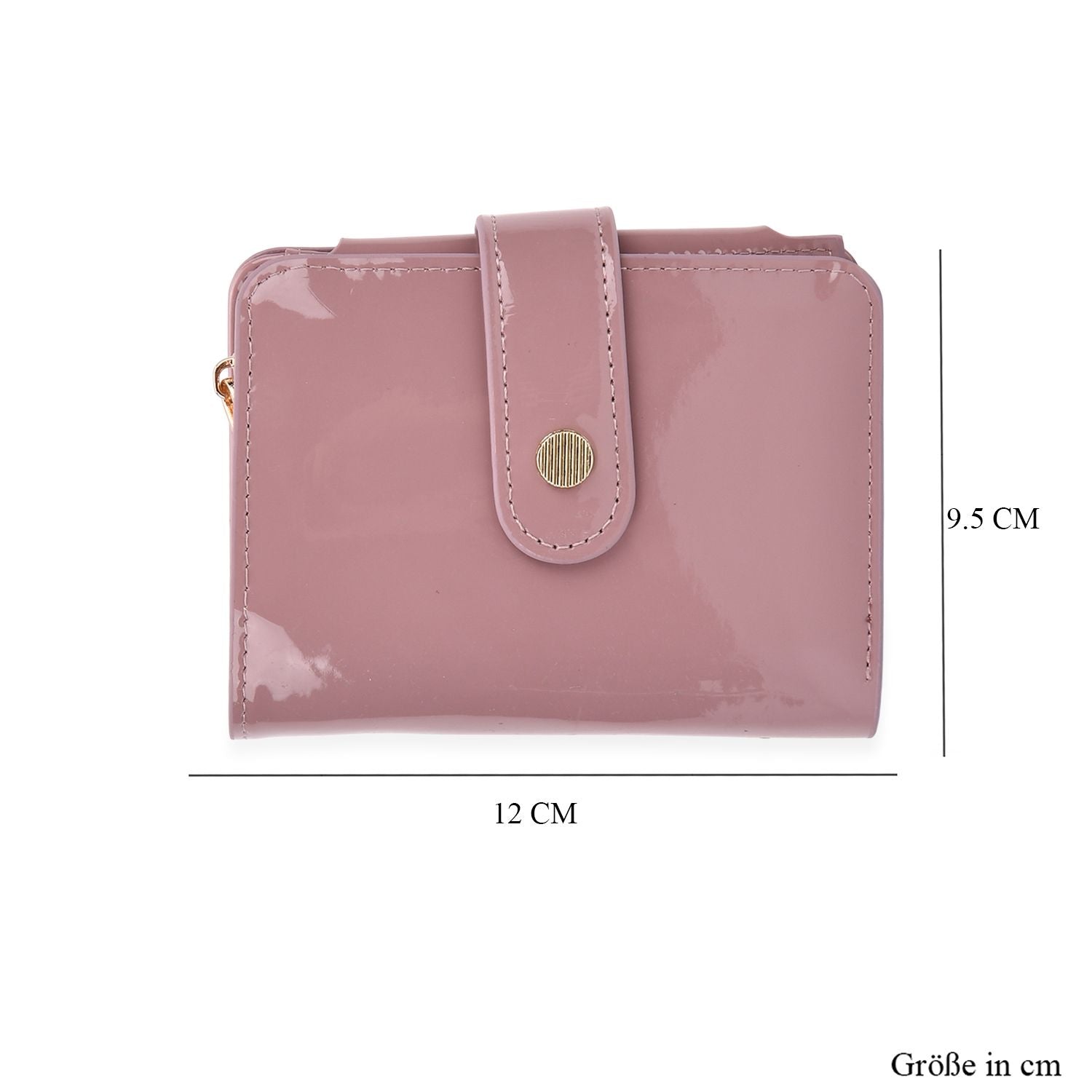 Jacquard-Schal aus Viskose und Geldbörse aus PU-Leder mit RFID-Schutz Rosa