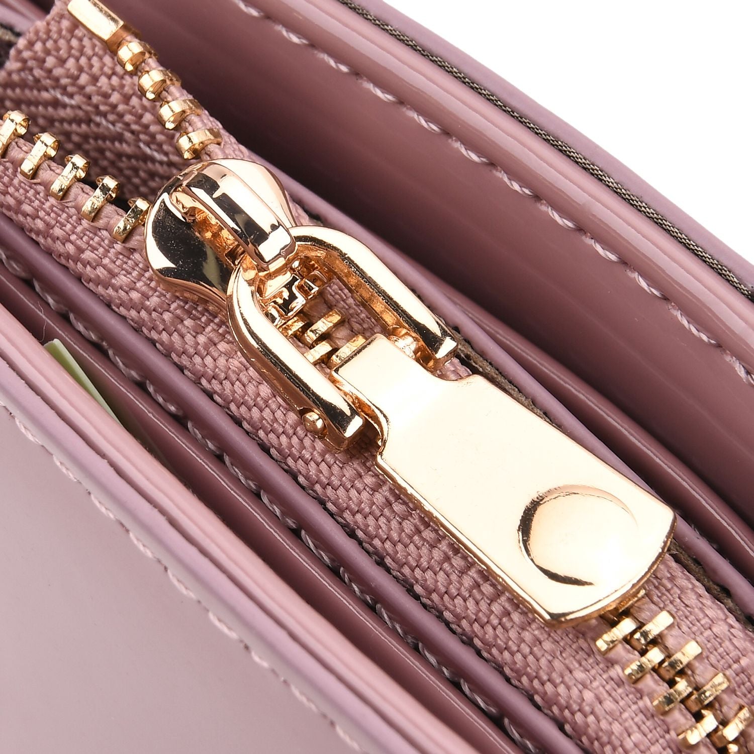 Jacquard-Schal aus Viskose und Geldbörse aus PU-Leder mit RFID-Schutz Rosa