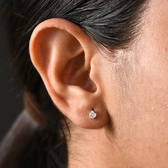 LUXURIANT DIAMOND - Lab Grown Diamant SI-GH SGL zertifiziert Ohrringe 375 Weiß Gold ca. 0.25 ct