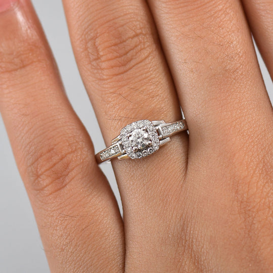 LUXURIANT DIAMOND - Lab Grown Diamant SI-GH Ring 925 Silber rhodiniert (Größe 19.00) ca. 0.33 ct
