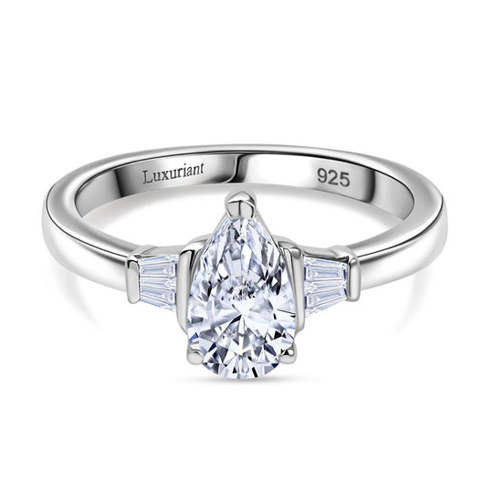 LUXURIANT DIAMOND - Lab Grown Diamant VS-EF IGI zertifiziert Ring 925 Silber rhodiniert  (Größe 21.00) ca. 1.25 ct