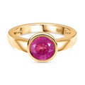 AAA Ilakaka Rosa Saphir (Fissure gefüllt) Ring 925 Silber 750 Gelbgold Vermeil (Größe 19.00) ca. 2,00 ct
