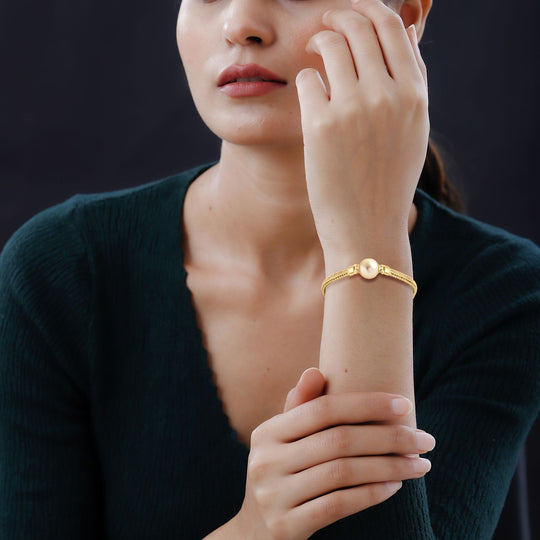 AAA Goldene Südsee Perle (11-12 mm), Lab Grown Diamant Armband ca. 19 cm 925 Silber