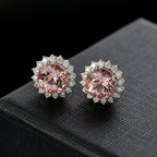 LUXORO AAA Morganit, Weißer Diamant AGI zertifiziert Ohrringe 417 Gold ca. 3.51 ct