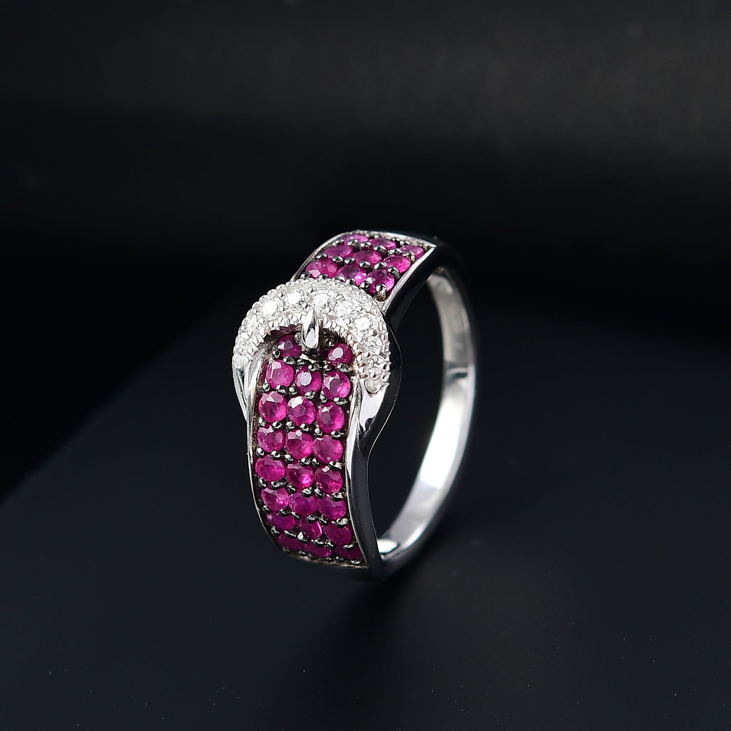 Montepuez-Rubin Ring 925 Silber rhodiniert (Größe 17.00) ca. 1,26 ct