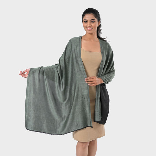 Eleganter Wende-Schal aus Netzgewebe, Viskose, ca. 70x200 cm, Beige
